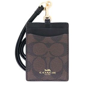 NWT Coach ID holder black/brown